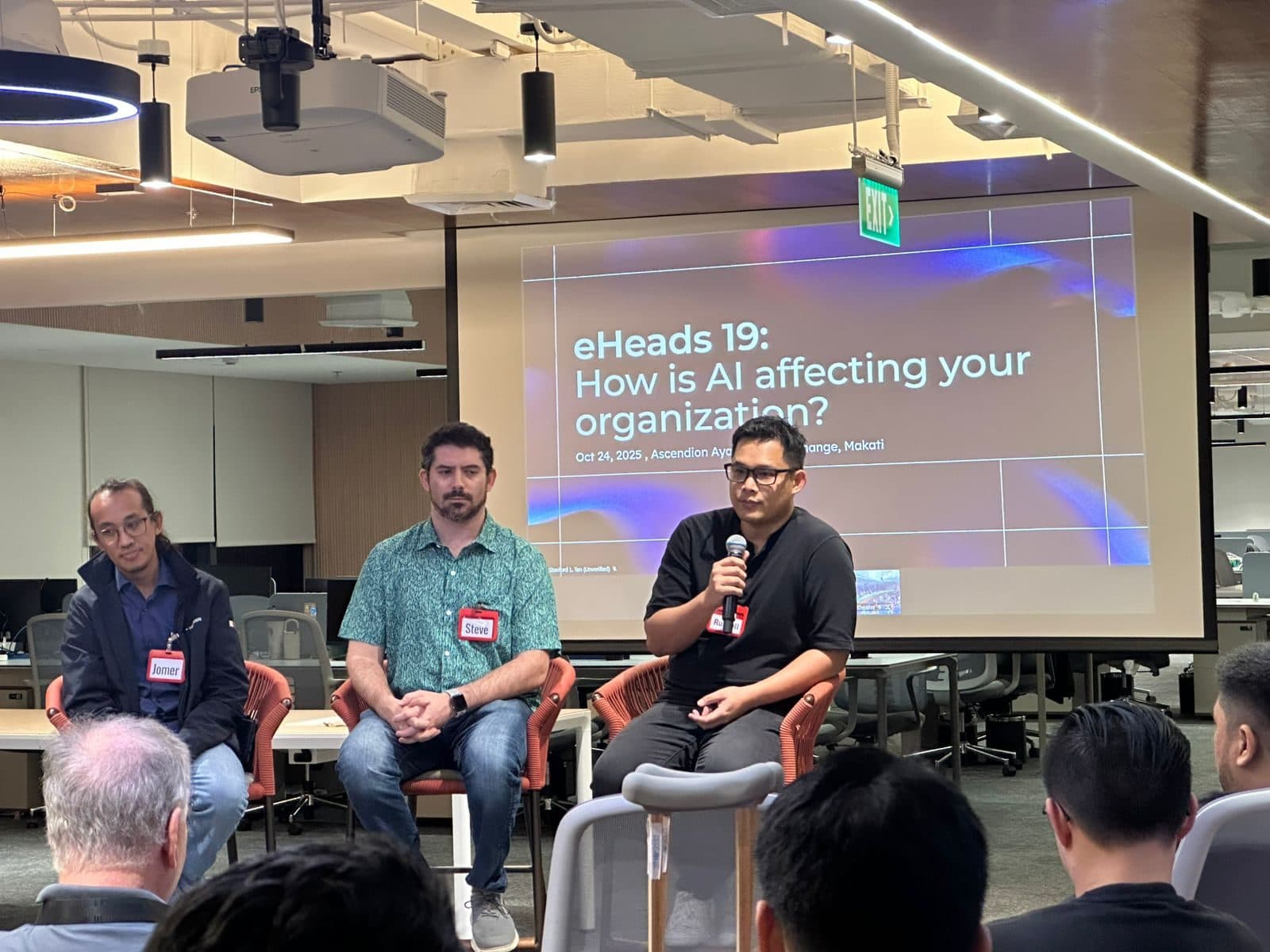 The eHeads 19 fireside chat panel